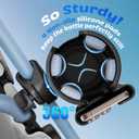 Guiseapue 2 Packs Cup Holder for Walker: Stroller Cup Holder Attachment with Phone Holder, Wheelchair/Stroller Accessories for Uppababy, Nuna, Doona, Bike, Scooter, Baby Travel Essential, Black