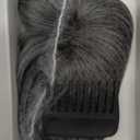 REECHO Hair Toppers for Women Real Human Hair, 10 inch Hair Toppers with Bangs for Women with Thinning Hairs, Dark Grey