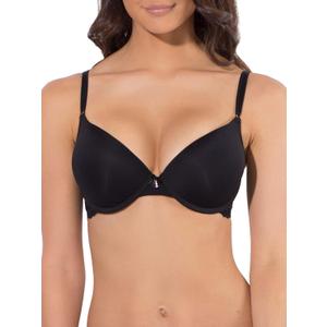 Smart & Sexy Women's Maximum Cleavage Underwire Push Up Bra (36C, Black Hue With Lace Wings)