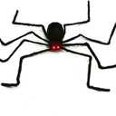 Halloween Giant Spider 5 Ft Outdoor Halloween Decorations Large Fake Hairy Spider Scary Furry Spider Props Outside Yard Creepy Decor, Black