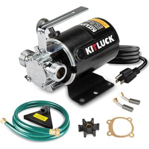 Water Transfer Pump, 115V 1/10HP 330GPH Utility Water Pump Electric With 6ft Suction Hose Kit, Portable Small Water Pump For Pool Draining, Removing Water From Rain Barrel, Aquariums, etc.