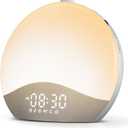 ecozy Sunrise Alarm Clock, White Noise Sound Machine, Alarm Clock for Bedrooms, 26 Soothing Sounds, 17 Night Lights, Bluetooth Speaker, Sunrise Wake-Up Light for Heavy Sleepers, Adults, Kids, Small