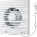 6 Inch Bathroom Exhaust Fan with Plug, 320 m/h, 35 dB Ultra Quiet, Wall Window Mount Ventilation Fan for Large Bathroom, Kitchen, Laundry, Commercial Use