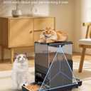 Automatic Cat Feeder for 2 Cats, 5L/20 Cups Food Dispenser with Adjustable Raised Double Bowls, Detachable Control Panel, Timed Cat and Dogs Feeder for Dry Food, Dual Power Supply