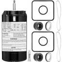 UST1152 Pool Pump Motor 115/230V 1.5 Horsepower Replacement Motor Single Speed 60HZ with O Ring Seal Repair Kit Compatible with Swimming Pool Pumps