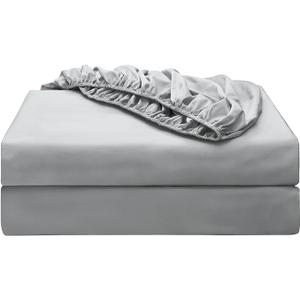 2-Pack Pure Cotton Twin XL Fitted Sheet for Adjustable Bed Split King, 600 TC 16" Deep Pocket Egyptian Cotton Fitted Sheet (2pcs, Twin XL, Gray) 2-Pack Pure Cotton Twin XL Fitted Sheet for Adjustable Bed Split King, 600 TC 16" Deep Pocket Egyptian Cotton Fitted Sheet (2pcs, Twin XL, Gray)