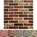 10-Pack 52 Sq.Ft 3D Wall Panels Peel and Stick 3D Faux Brick Wallpaper Peel and Stick Red Brown Faux Stone Wall Panel Foam Brick Self-Adhesive 3D Wallpaper, 10PCS