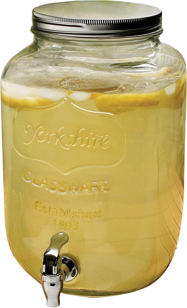 Circleware Yorkshire 2-Gallon Beverage Dispenser, Clear