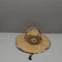 NFL Team Logo Floral Lifeguard Beach Straw Sun Hat (One Size)