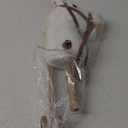 HollyHOME Stick Horse Plush Handcrafted Hobby Horse on a Stick with Wood Wheels Real Pony Neighing and Galloping Sounds for Kids Toddlers White 36 Inches (AA Batteries Required)
