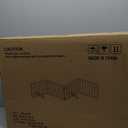 Black 37-74" Dog Gate Foldable Dog Gates for Doorways Stairs House Freestanding Pet Gate Puppy Barries 24 inches Tall