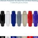 Dock Bumpers for Poles 2/4/6 Pack, Dock Post Bumpers 2" Diameter, Dock Bumpers for Docking Pole Bumpers for Post Slip-on Vertical Soft UV-Resistant Marine Grade Vinyl Black/White/Blue/Grey/Red/Purple