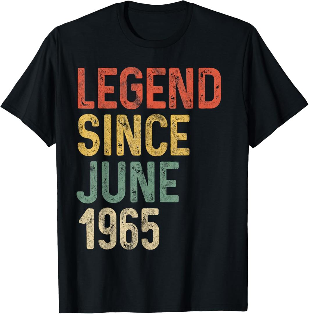 Legend 1965 60th Birthday Gifts for Men Women 60 Year Old T-Shirt, Small