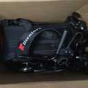 Aliseniors Upright Walker for Seniors - Stand Up Rollator with Seat, Foldable 4 Wheel All-Terrain Rolling Walker, Adjustable Padded Armrests, 300lbs - Promotes Natural Posture & Reduces Back Strain