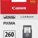Canon PG-260 Genuine Black Ink Cartridge, Compatible with TS5320/6420/6420a,TR7020/7020a (1 Count (Pack of 1))