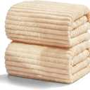 Extra Large Bath Towels (60"x30"),Oversized Bath Towels for Adults Luxury Bath Towels Super Soft Highly Absorbent Microfibers Quick Dry Bath Sheets Large for Bathroom (Beige, 2Piece)