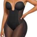 SHAPELLX Strapless Shapewear Bodysuit Plus Body Shaper Tummy Control for Women Tummy Control Slim Body Shaper 3XL+