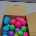 JOYIN 24 Pcs Prefilled Easter Egg with Mini Pop Fidget Bubble Keychain for Kids, Fidget Sensory Stress Relief Toy for Basket Stuffers, Easter Egg Hunt, Party Favors