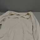 Womens Cotton Polo Collared Shirt Long Sleeve Sexy Deep V Neck Top Button Up Slim Fitted Tee Business Casual Outfit (Large, Apricot)