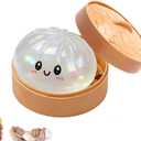 Dumpling Squishy, Squishy Dumpling Toy, Mystery Dumplings Squishies, Easter Gifts, Soft Squeeze Decompression Dough for Adults (Clear White)