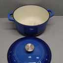 MELLERHOME 4.5 QT Enameled Cast Iron Dutch Oven, Heavy-Duty Casserole Dish and Braiser Pan with Lid and Stainless Knob, Oven-Safe up to 500 F & Across All Cooktops, Aqua Blue