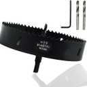 6.5" Hole Saw Bi-Metal Hole Saw Drill Bit Drilling Tool for Wood Material (Black)