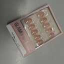 Glamnetic Press On Nails - Mrs. | Short Almond Fake Nails with French Tips and Glossy, Glazed Finish, Salon Quality | 15 Sizes - 30 Nail Kit with Glue