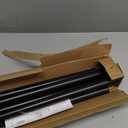 Thestoa Shower Curtain Rod Adjustable 43-78 inch, 1"Diameter Spring Tension Curtain Rod No Drill, Anti-Rust Non-Slip Shower Rod, Black Shower Curtain Rod for Bathroom Tension