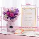 lovenfold Preserved Flowers for Delivery, Purple Rose Bouquets That Last 1-3 Years, Birthday Flowers Gifts for Women Mom Grandma Wife Friends
