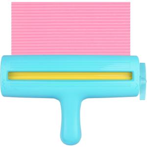 KW-triO Paper Crimper for Chip Bags Crafting Paper Creasing Tool for Scrapbooking, Quilling, Wrapping, Bag Sealing Decorative Edge Creaser with 8-1/2 Inches Width Roller (Cyan)