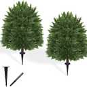 28.5" Artificial Cypress Trees Set of 2 UV Resistant Cedar Evergreen