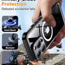 Magnetic for iPhone 16 Pro Max Case Waterproof,Built-in Screen Protector[IP68 Underwater][Upgrade Military Dropproof][Compatible with MagSafe] Full Body Shockproof Case-Purple