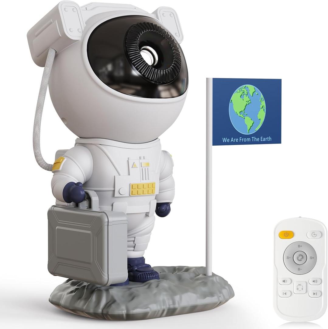 Astronaut Galaxy Projector Planetarium Star Projector, 12-in-1 Space Galaxy Light with Bluetooth 5.0 Speaker, White Noise, Timer & Remote Control, Night Sky Lamp for Bedroom, Home Theater, Party Dcor