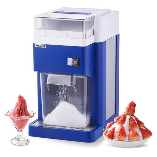 VEVOR Commercial Ice Shaver Machine, 286LBS/ H Electric Snow Cone Machine, Fine & Fluffy with 300W Motor, Stainless Steel Blades, 1.8L Large Shaved Ice Maker for Dessert Shop Home Party Restaurant