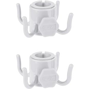 Beach Umbrella Hanging Hook, 2 Pack Umbrella Hooks Hanger, 4 Prongs Beach Umbrella Hanging Holder, Beach Accessories for Beach Camping Trips (2 pcs white)