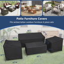 Waterproof Garden Patio Furniture Cover Set Heavy Duty Rattan Cover Outdoor US