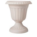 PL20TP Classic Traditional Plastic Urn Planter Indoor/Outdoor, 10" x 12", Taupe Pack of 2