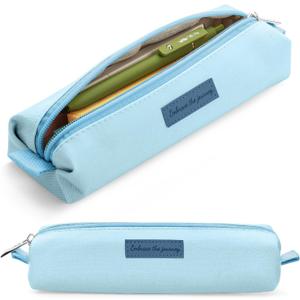 Mr. Pen- Cute Pencil Case Pouch, Light Blue Color, Multipurpose Canvas Bible Pencil Pouch
