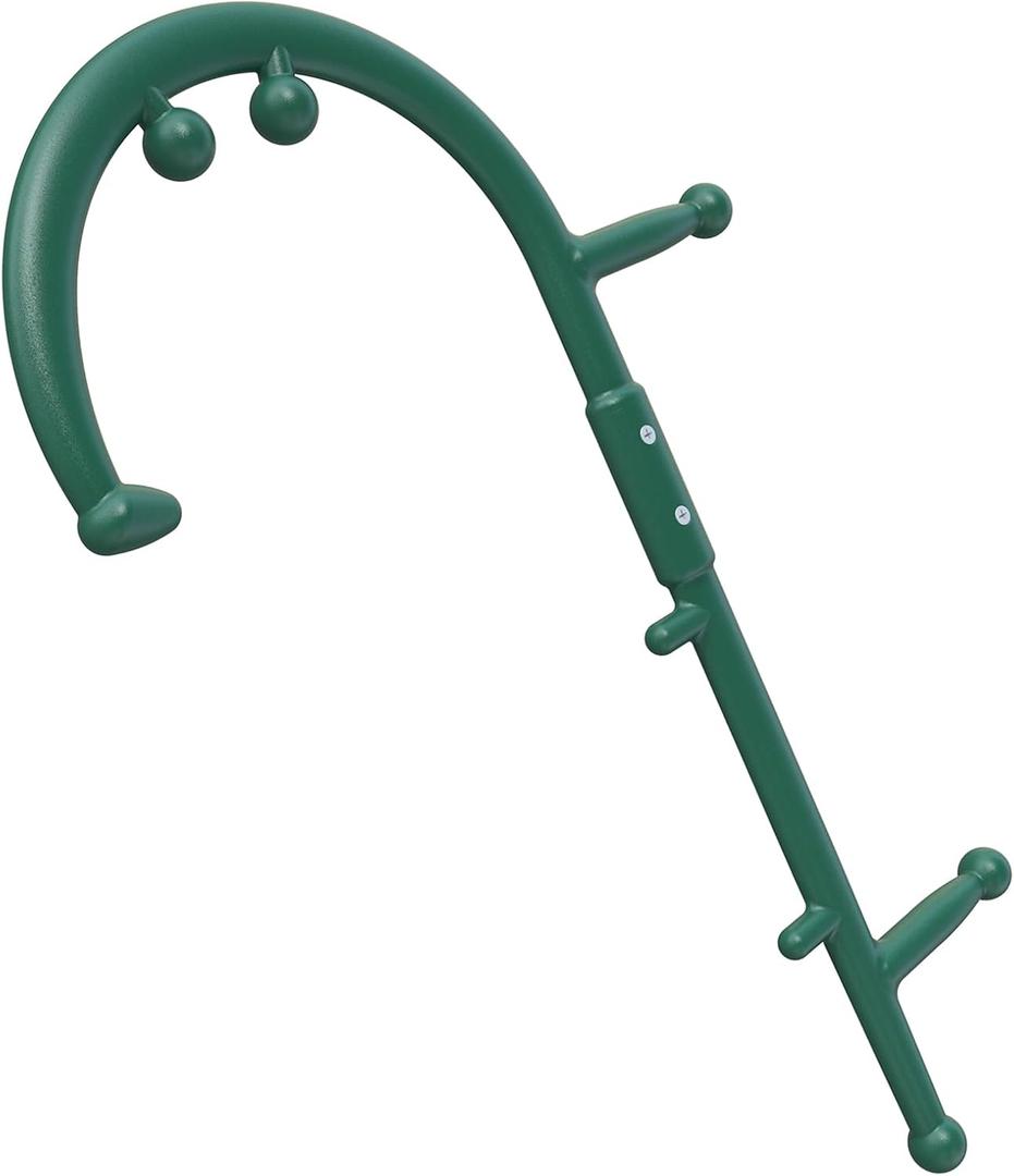 Back and Neck Massager, for Trigger Point Fibromyalgia Pain Relief and Self Massage Hook Cane Therapy (Greeen) (Green)