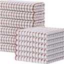 Kitinjoy Cotton 12 Pack Kitchen Towels and Dishcloths Sets, 16 x 25 Inch & 12 X 12 Inch Dish Towels Bulk, Super Soft and Absorbent Hand Towels for Kitchen Drying, Brown