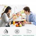 MOMYEASY Baby Food Maker, Baby Food Steamer and Puree Blender, Food Processor Chopper Grinder Steamer in-One, Auto Cooking & Grinding with Touch Control Panel&Self Cleans, BPA-Free