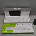 seenda Bluetooth Keyboard and Mouse Combo for Mac, SKM642 Rechargeable Slim Wireless Keyboard Mouse Compact, 3 MultiDevice Connection, Compatible for Mac, MacBook Pro/Air, iPad, White Silver