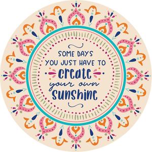 5 x Karma, Boho Inspirational Refrigerator, Car and Locker Magnets for Girls Motivational Quotes, School Car Office, Sunshine