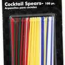 10 x Chef Craft Select Plastic Cocktail Spears, 3.25 inches in Length 100 Piece Set, Assorted