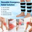 Comfytemp Extra Large Calf Shin Splint Ice Packs for Injury Reusable Gel, Knee Cold Pack, Hot Cold Compress Sleeve for Swelling, Tendonitis, Elbow, Leg, After Surgery Choice, 2 Pcs, L - XL