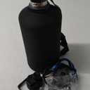 Gallon Insulated Water Bottle with Straw,128 oz 3 Lids Water Jug with Carrying Bag,Paracord Handle, Double Wall Vacuum Stainless Steel Metal Flask,Navy Blue