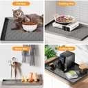 Silicone Under Sink Mat 34" x 22", kitchen Essentials and Gadgets, Shelf liner and Cabinet Protector, Home Organizers and Storage, Waterproof Bathroom Tray (Dark Gray)