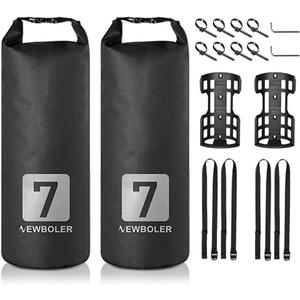 LIXADA 3L/7L Bike Fork Bag - Waterproof Dry Bag, Roll Top Design, Lightweight Bicycle Fork Bag, Portable Cycling Pack for Mountain & Road Bikes, Scooter