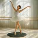 Portable Dance Floor Round, Ballet Wood Floor, Dance Turning Board, Smooth Ballet Dance Floor for Home, Studio and Outdoor