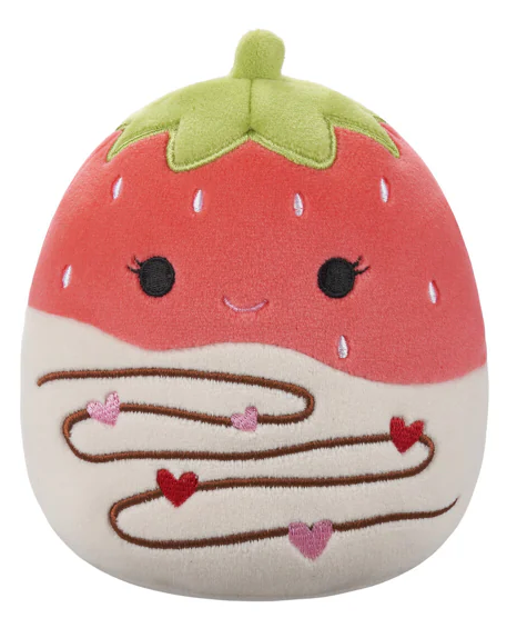 Squishmallow Oficial Kellytoy Food Squad Plush Dessert Collectible Soft Animal (Red/White Scarlet Chocolate Strawberry) 